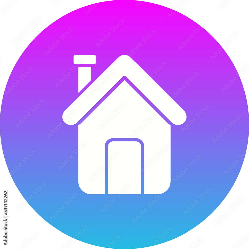Home Gradient Circle Glyph Inverted Icon Home Gradient Circle Glyph Inverted Icon