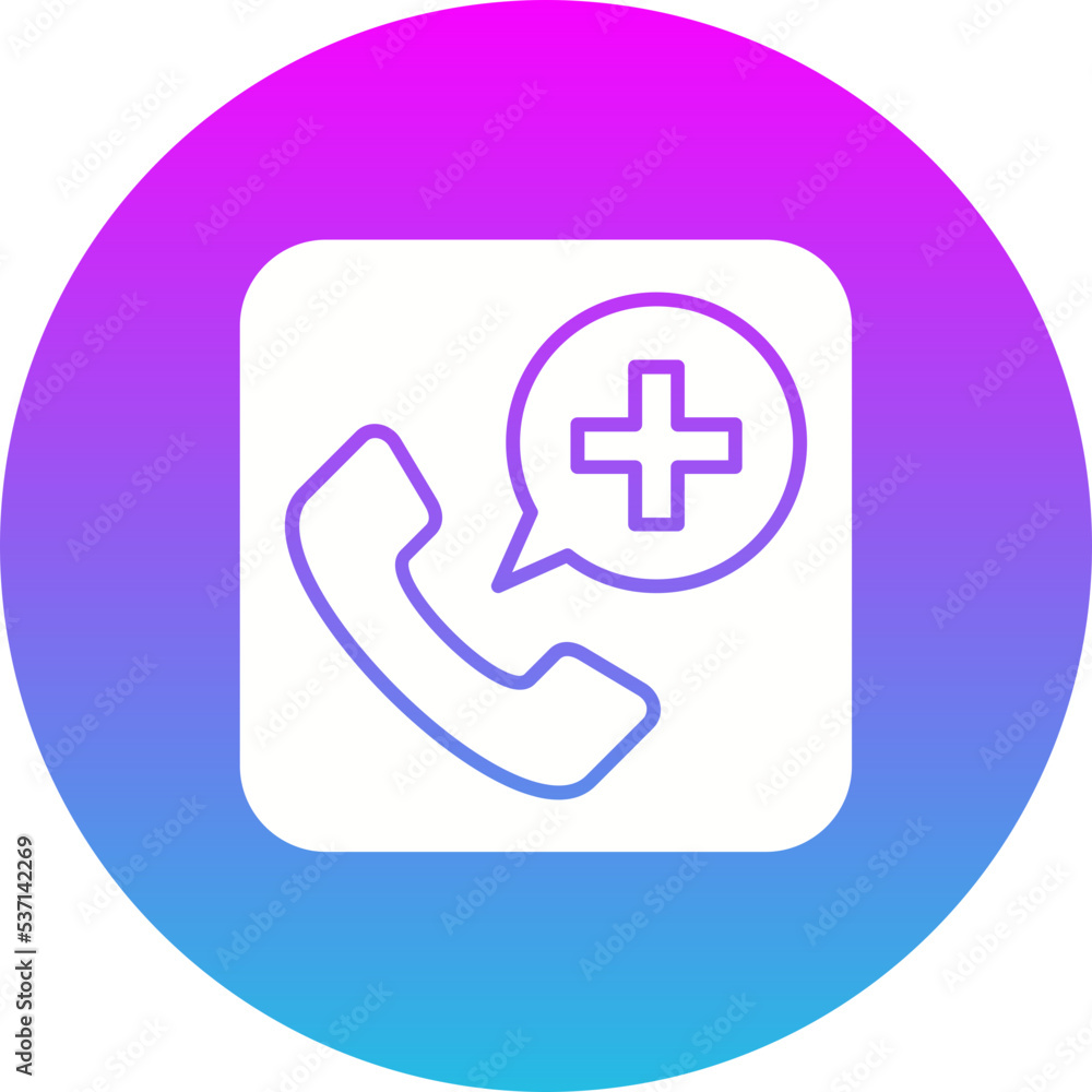 Fototapeta premium Call Log Gradient Circle Glyph Inverted Icon