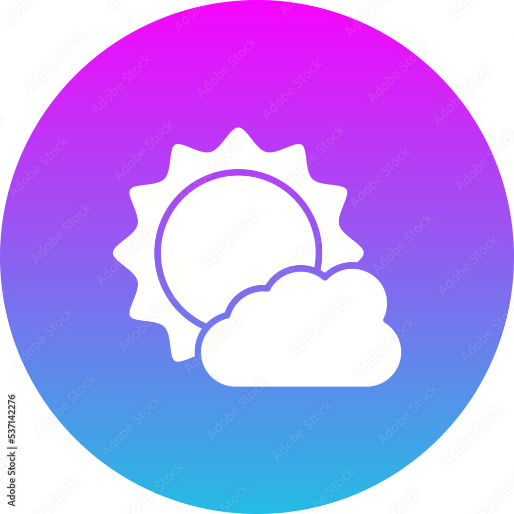 Weather App Gradient Circle Glyph Inverted Icon Weather App Gradient Circle Glyph Inverted Icon