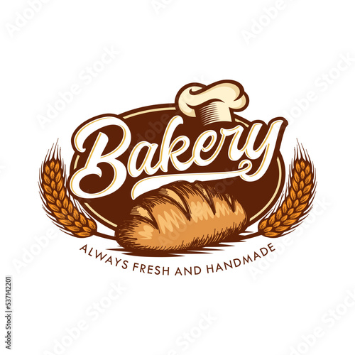 Vintage Retro Bakery Logo Badges And Labels Stock Vector Illustration