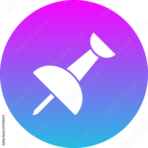 Pin Gradient Circle Glyph Inverted Icon