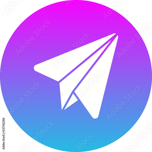 Telegram Gradient Circle Glyph Inverted Icon