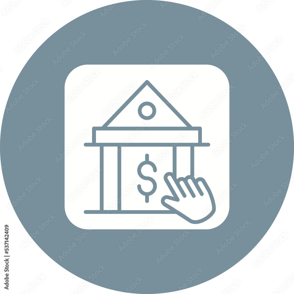 Mobile Banking Multicolor Circle Glyph Inverted Icon Mobile Banking Multicolor Circle Glyph Inverted Icon