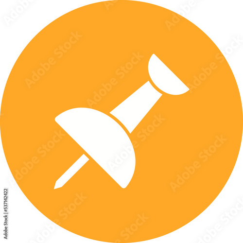 Pin Multicolor Circle Glyph Inverted Icon