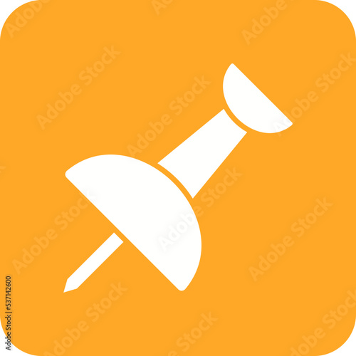 Pin Multicolor Round Corner Glyph Inverted Icon