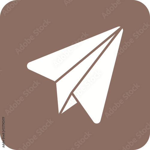 Telegram Multicolor Round Corner Glyph Inverted Icon