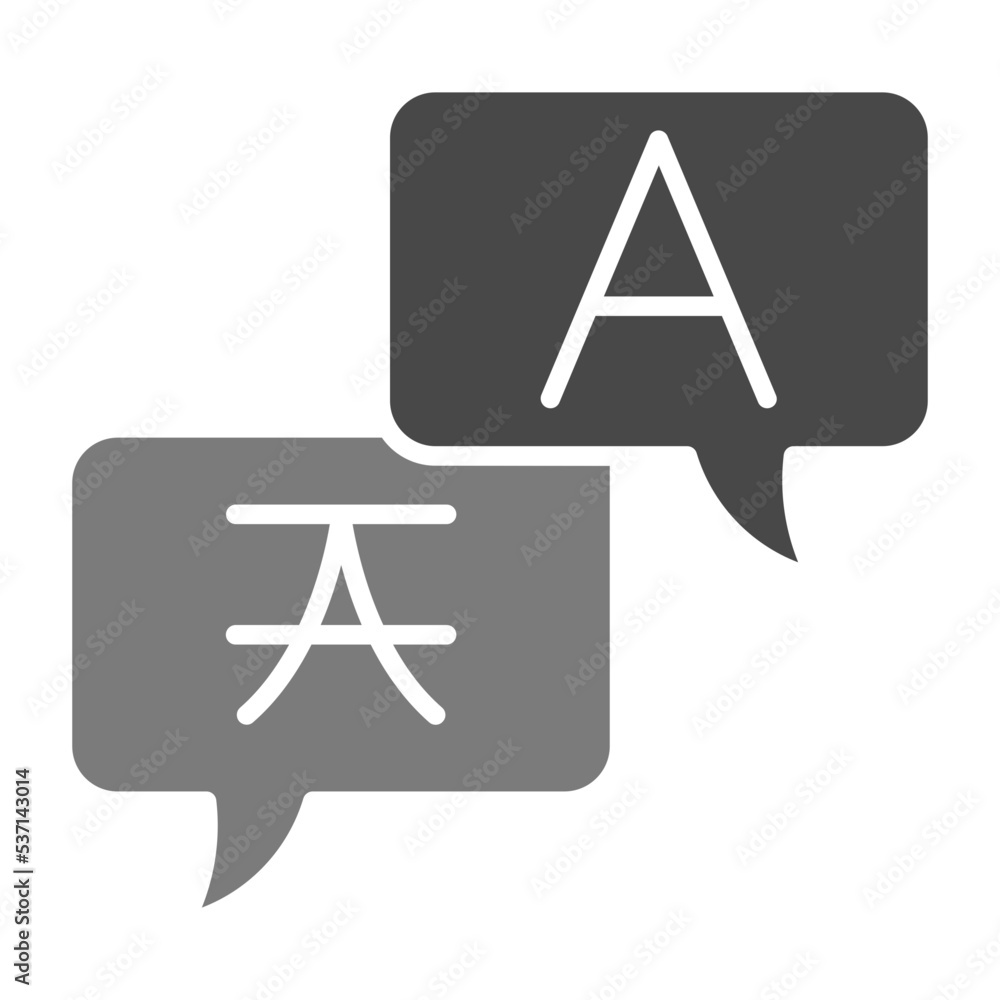 Translator Greyscale Glyph Icon Translator Greyscale Glyph Icon
