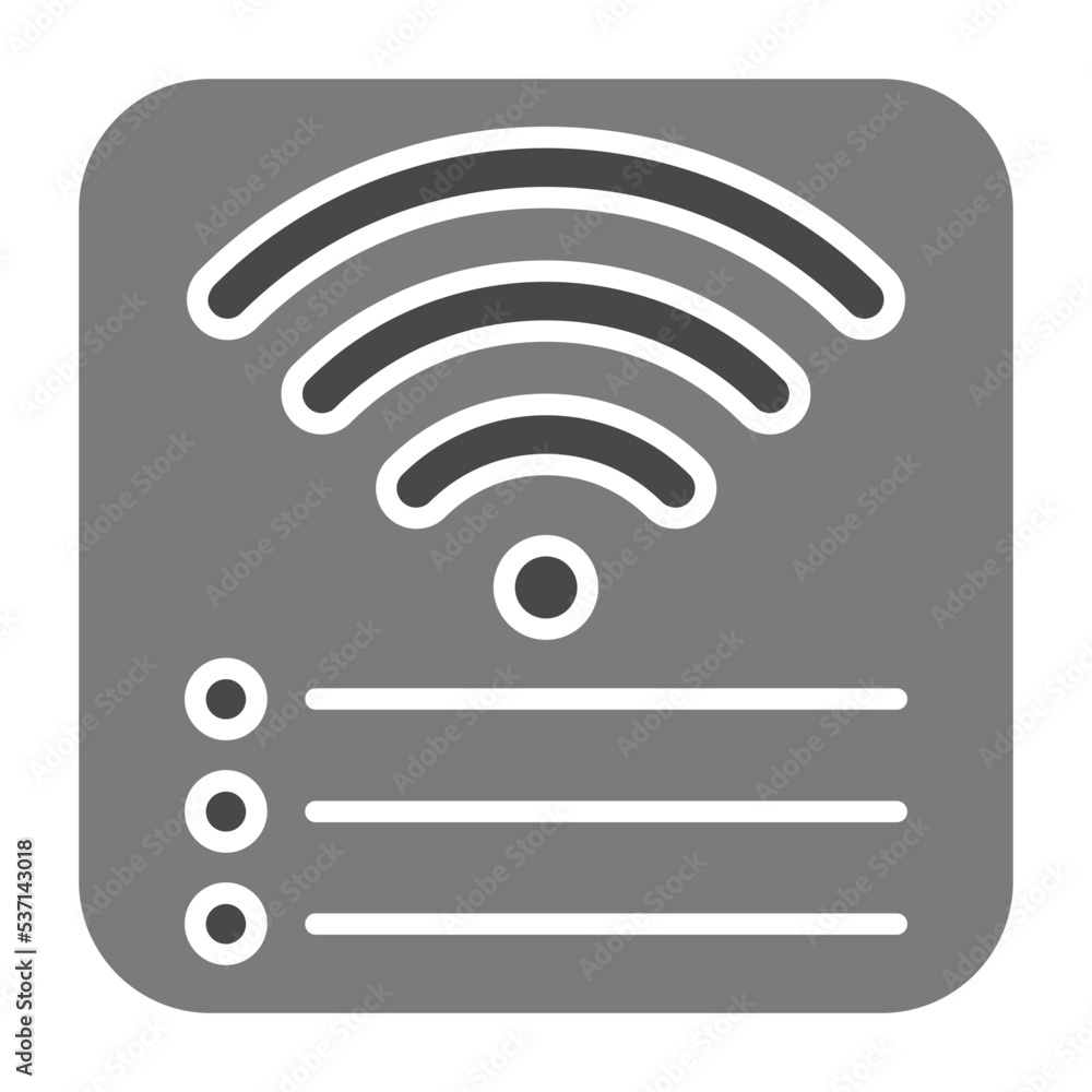 Wifi Connection Greyscale Glyph Icon Wifi Connection Greyscale Glyph Icon