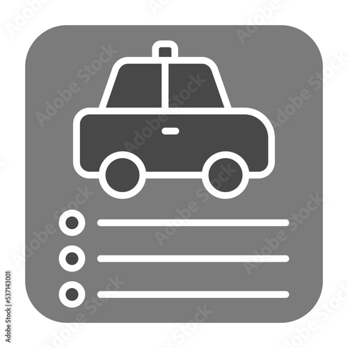 Car App Greyscale Glyph Icon
