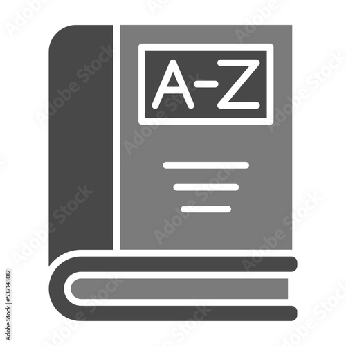 Dictionary Greyscale Glyph Icon