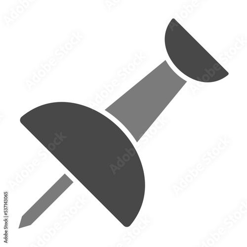 Pin Greyscale Glyph Icon