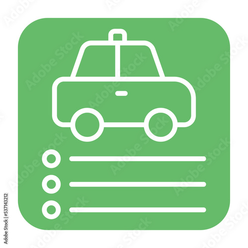 Car App Multicolor Glyph Icon
