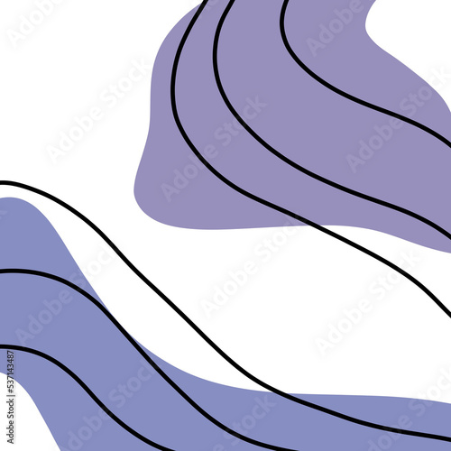 Purple with black line drawing.