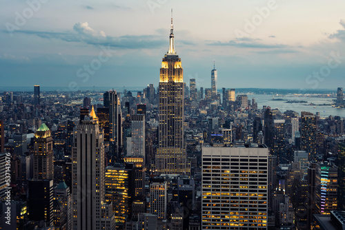 The skyline of New York City, United States