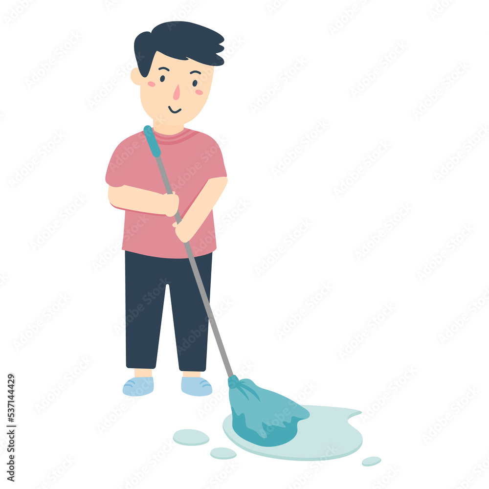 Fototapeta premium clean floor hygiene illustration