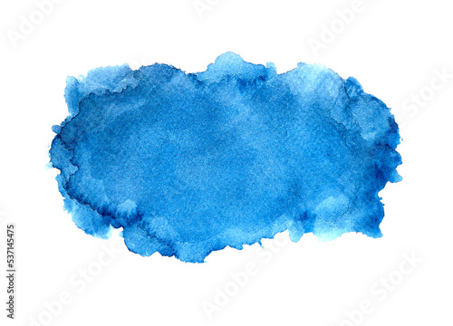 blue watercolor on paper.