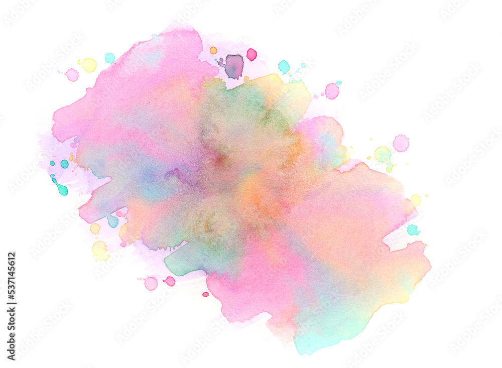watercolor splashes of paint on paper.