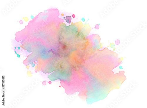 watercolor splashes of paint on paper.