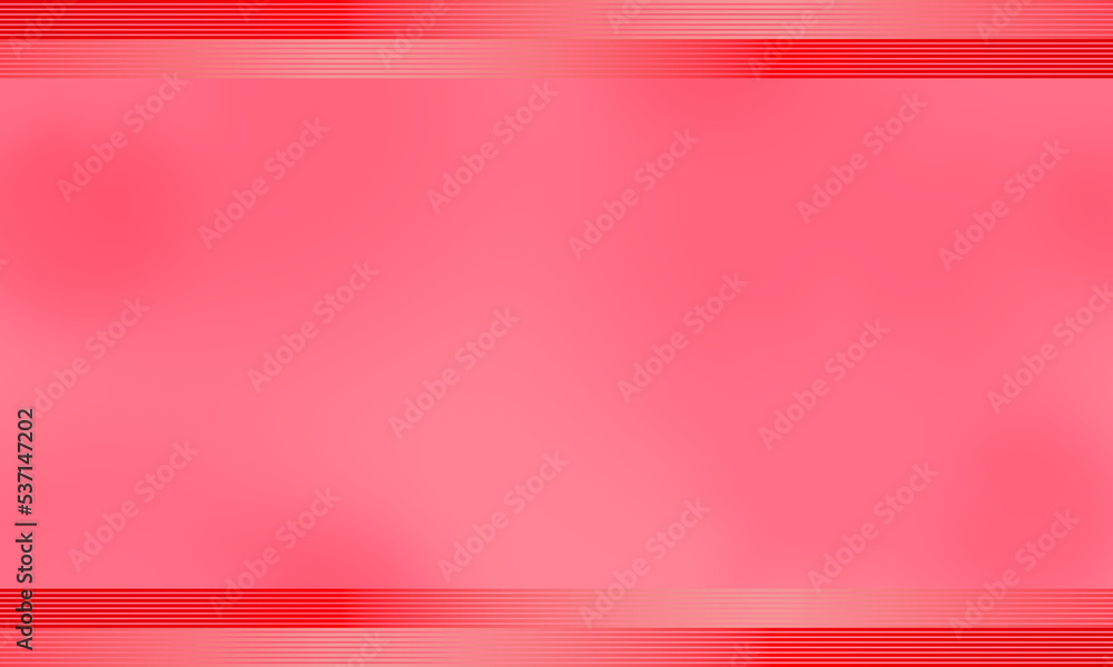 Obraz premium 上下にラインのあるシンプル背景 赤グラデ