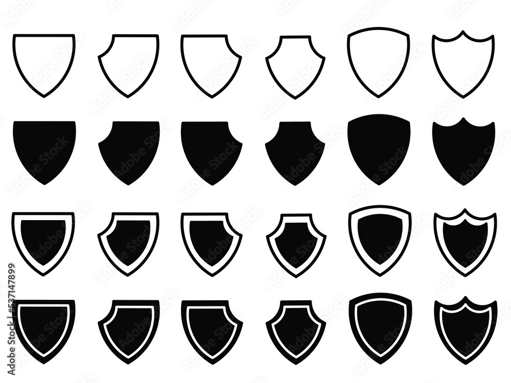 set of shields icons set of shields icons