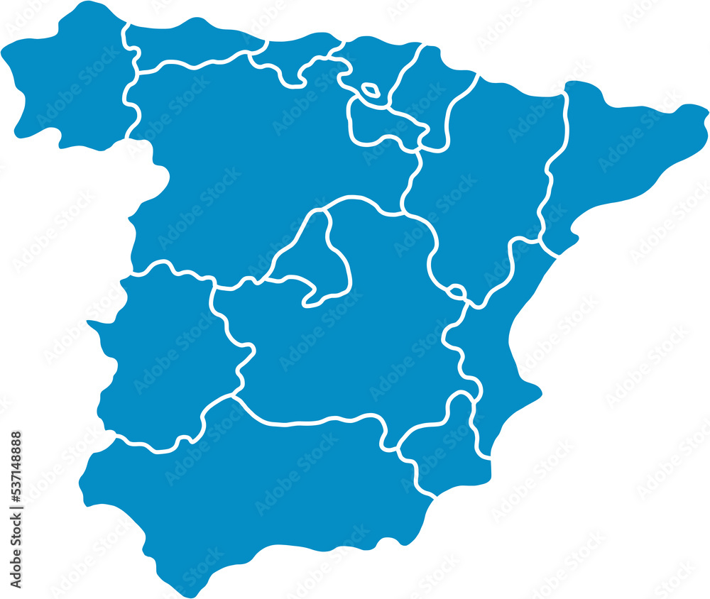 doodle freehand drawing of spain map. doodle freehand drawing of spain map.