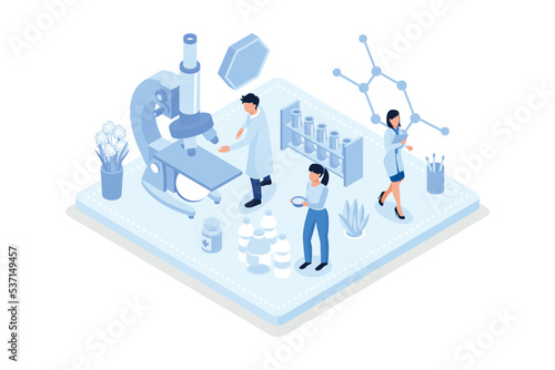 Medical research concept. Can use for web banner, infographics, hero images, isometric vector modern illustration