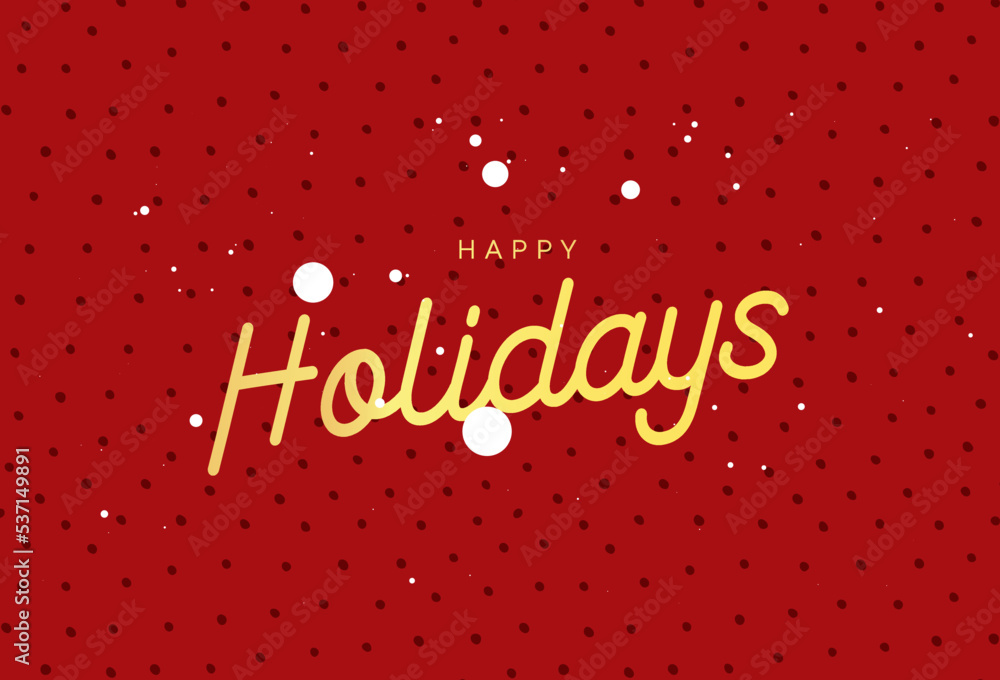 happy holiday in golden with snowball particle greeting card holiday background for advertisement brochure template banner website cover product package design presentation vector eps.