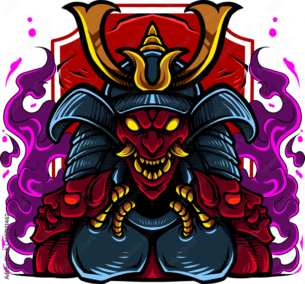 Oni head mascot Oni head mascot