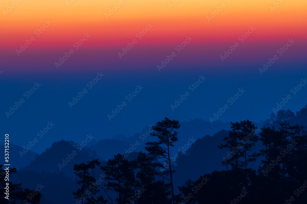 Fototapeta premium Background of colorful sky concept: Dramatic sunset with twilight color sky and clouds