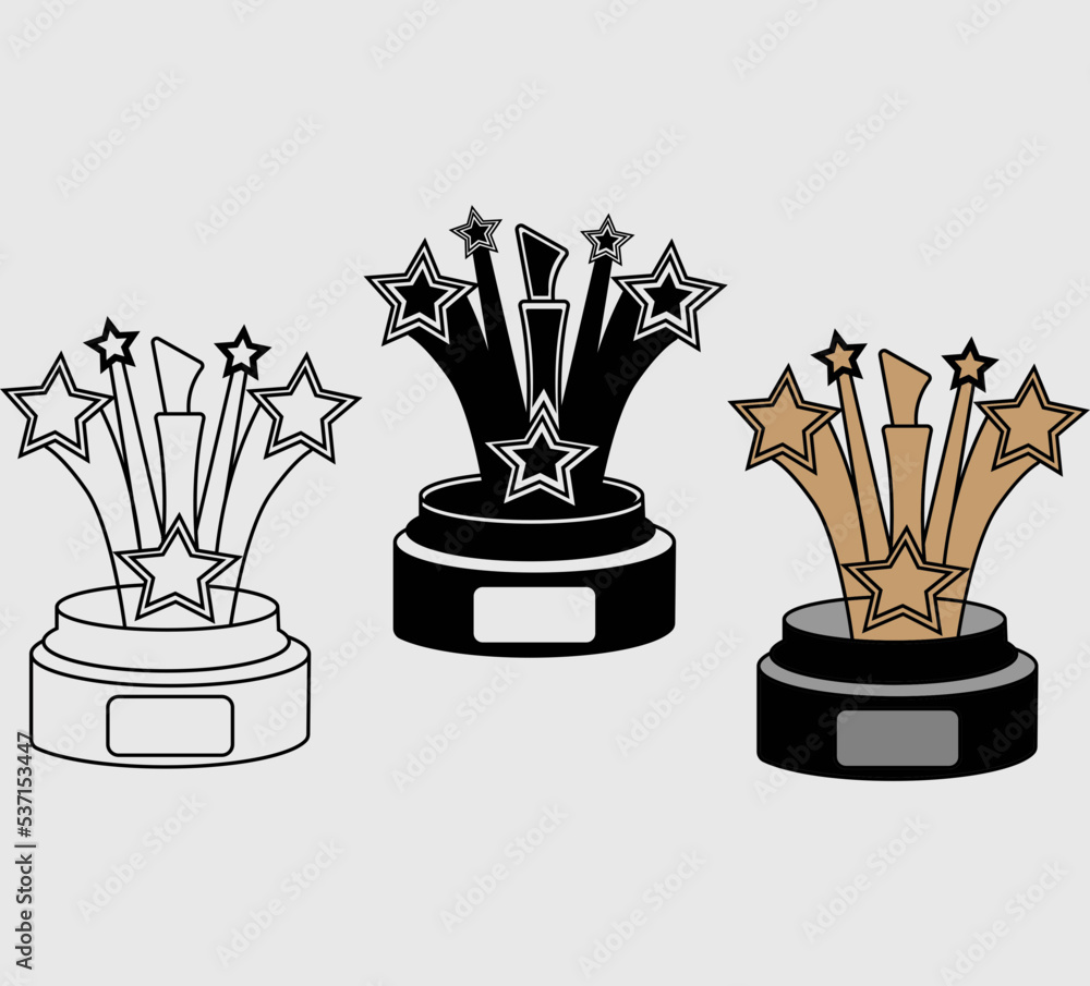 Award Trophy SVG Cut File, Trophies Star Svg, Champion Trophy, Award Award Trophy SVG Cut File, Trophies Star Svg, Champion Trophy, Award