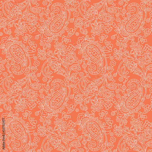traditional Indian paisley pattern on  background
