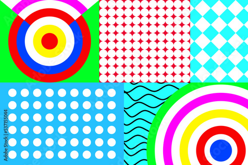 Modern Abstract Geometric pattern design background, Abstract Pattern, Semi circle or Vector pattern or circle or half circle for brochure banner and publication