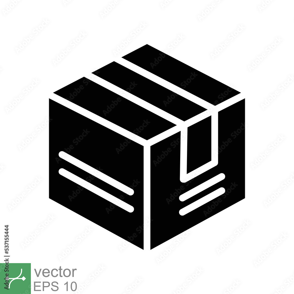 Box icon. Simple solid style. Package, parcel, post, collection, storage, packaging, cargo, carton, cardboard, delivery concept. Glyph vector illustration isolated on white background. EPS 10. Box icon. Simple solid style. Package, parcel, post, collection, storage, packaging, cargo, carton, cardboard, delivery concept. Glyph vector illustration isolated on white background. EPS 10.