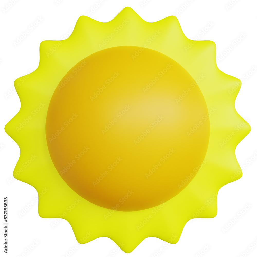 Stylized 3D Blazing Sun Illustration. Highly Rendered 3D Cartoon Sun, suitable for Landing Page or Mobile App UI Design Stylized 3D Blazing Sun Illustration. Highly Rendered 3D Cartoon Sun, suitable for Landing Page or Mobile App UI Design