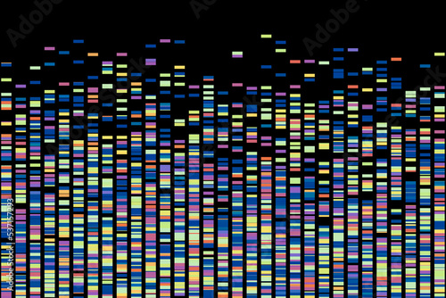 Illustration of genome data code