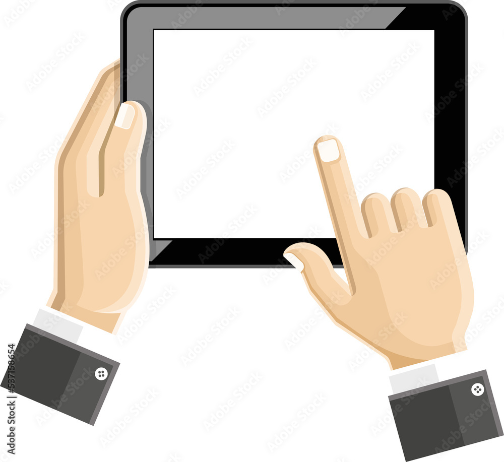 Touchpad in hand computer icons Touchpad in hand computer icons