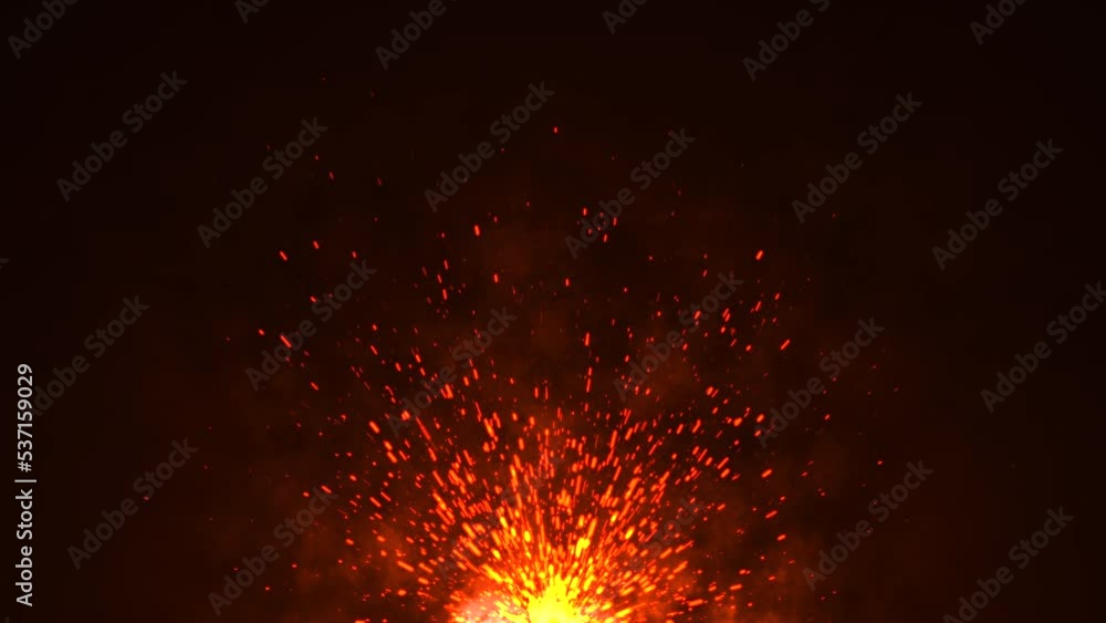 Fire Particle sparks Background. Particle background animation ...