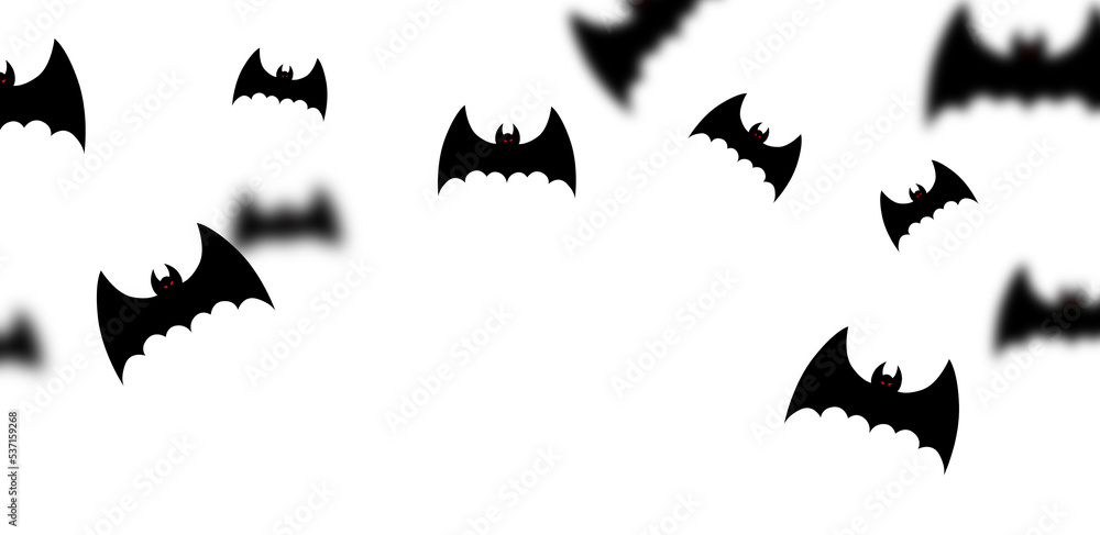 Bats Silhouette for halloween background design