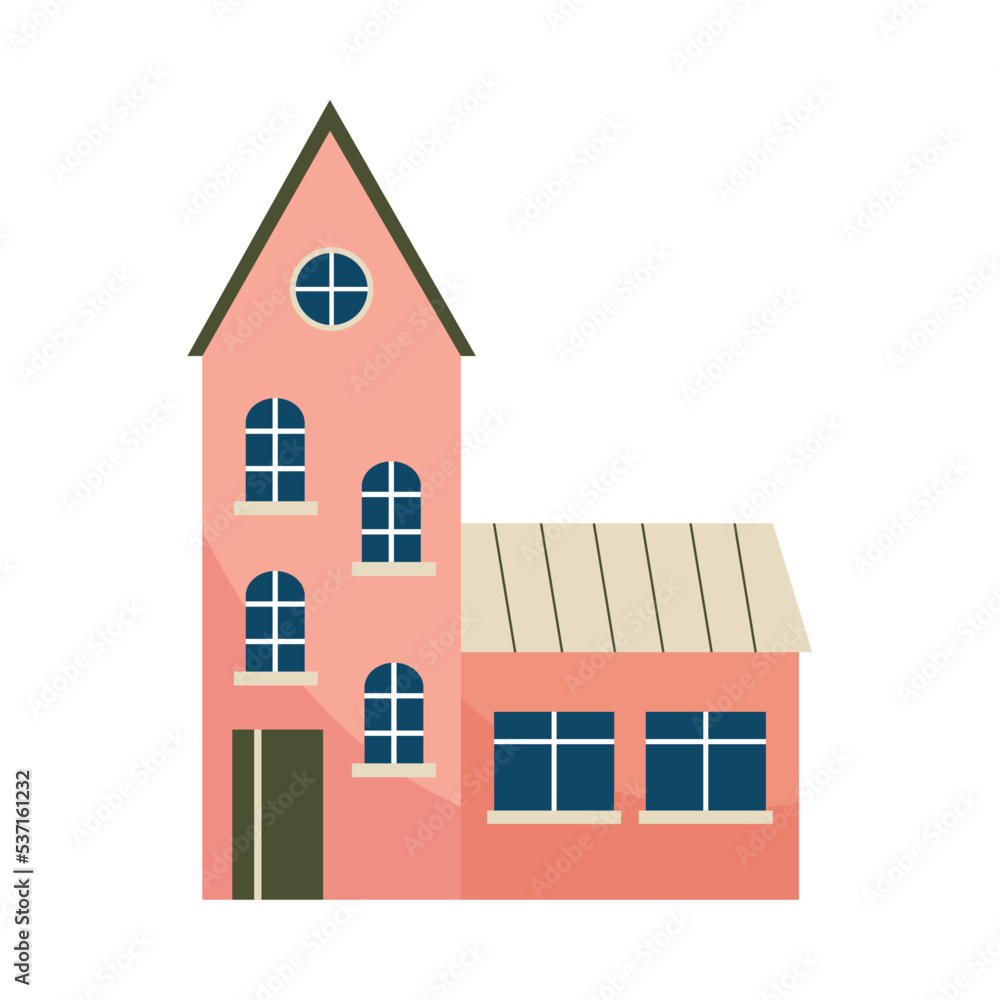 orange house front facade orange house front facade