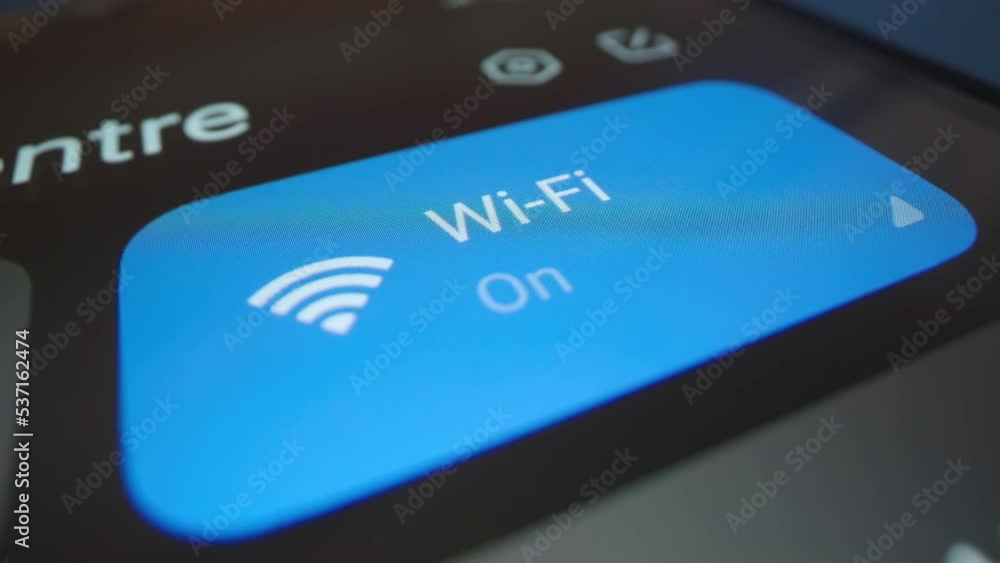 Macro shot of connecting smartphone to hotel wifi, shot with macro probe lens Macro shot of connecting smartphone to hotel wifi, shot with macro probe lens