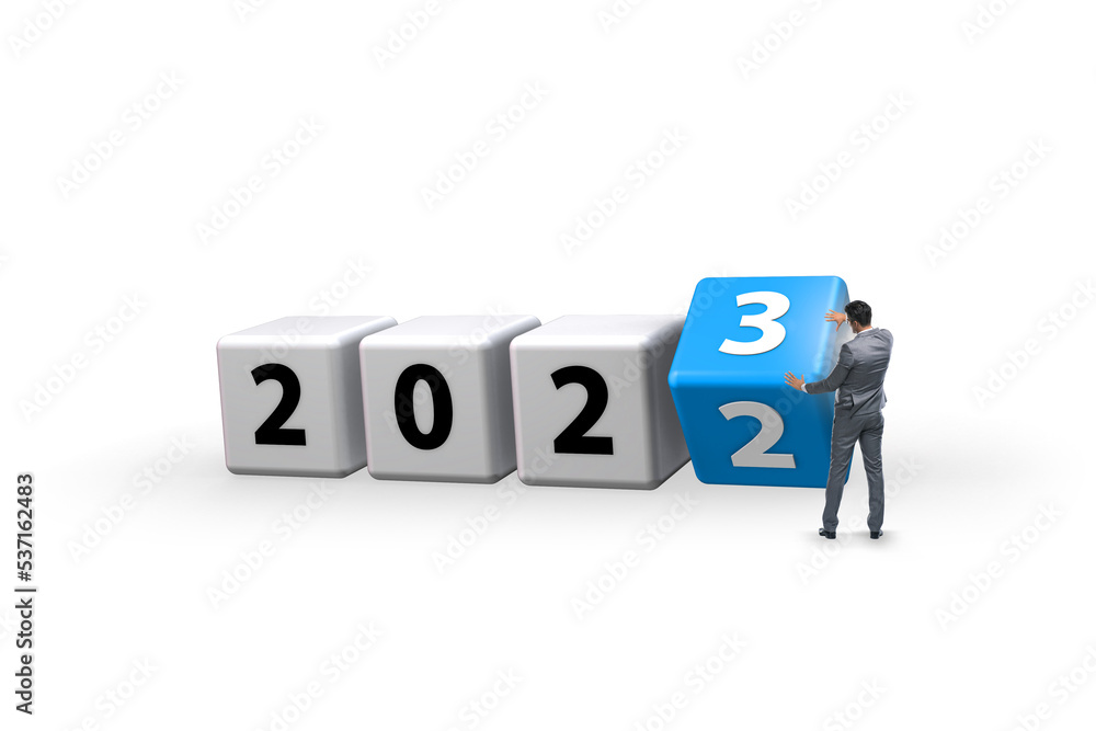 Concept of the year 2022 turning to 2023 Concept of the year 2022 turning to 2023