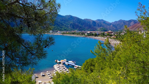 Photography Icmeler Beach view in Marmaris Town