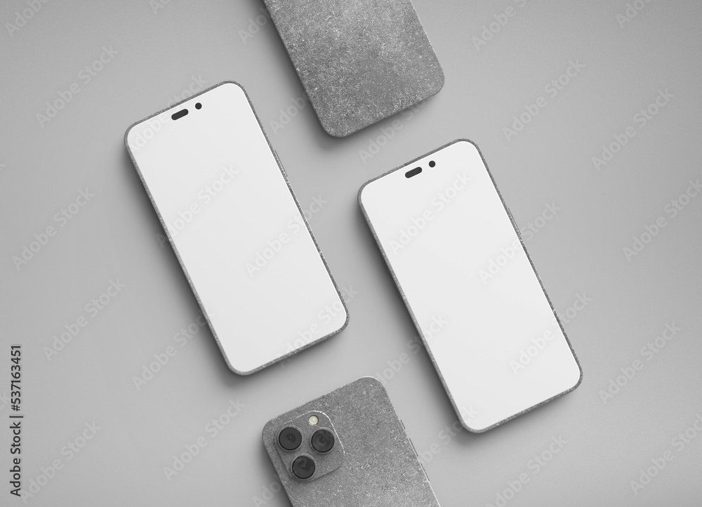 User Interface and Phone Mockup for Branding Stock Illustration | Adobe ...