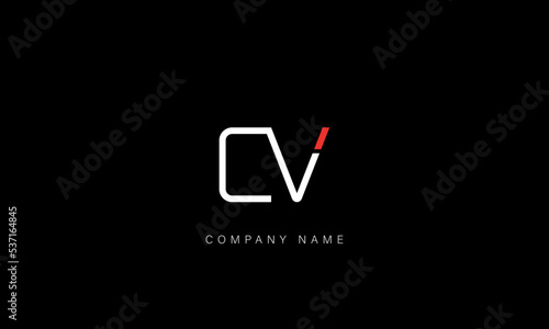 CV, VC Abstract Letters Logo Monogram