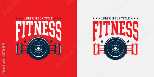 Fitness logo template. Gym modern logotype vector. Fit for sport logo, brand, company, health center, poster, sticker, emblem, badge. Vector eps 10.