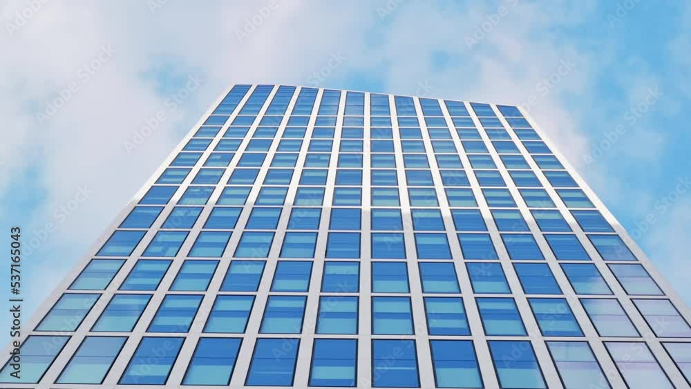 Bottom-up view of a skyscraper in Frankfurt downtown, Germany. Bottom-up view of a skyscraper in Frankfurt downtown, Germany.