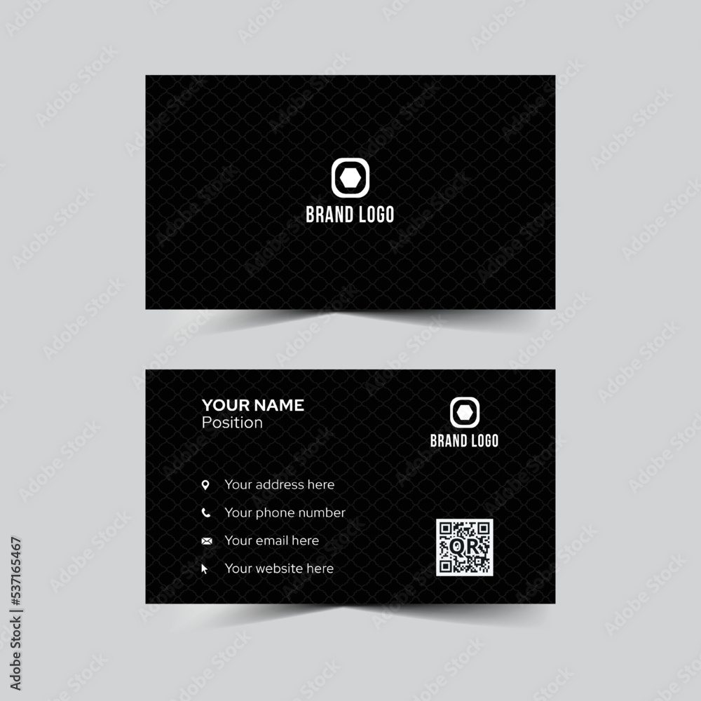black pattern simple business card template black pattern simple business card template