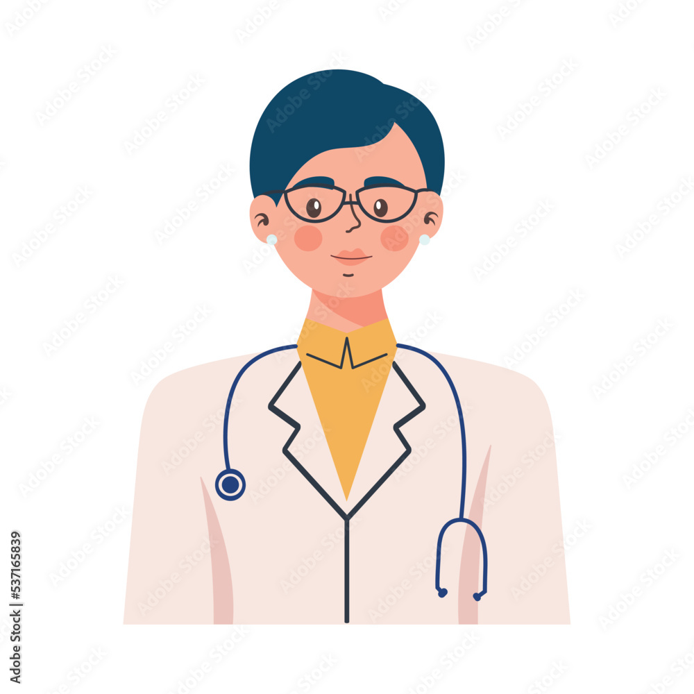 Fototapeta premium female doctor with eyeglasses