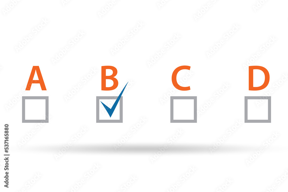 Multiple choice test question concept Multiple choice test question concept