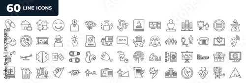 set of most common used 60 web icons in outline style. thin line icons such as inspire, sculpture, raw, handwashing, compile, constitution, beginning, ventilator vector.